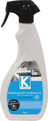[KAR3438050586002] DEGRAISSANT SURFACES HYPERACTIF KARZHAN 750ML AVEC PULVERISATEUR - 58600