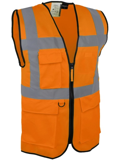 [SINGARO01] Gilet de signalisation. Polyester. Multi-poches. S