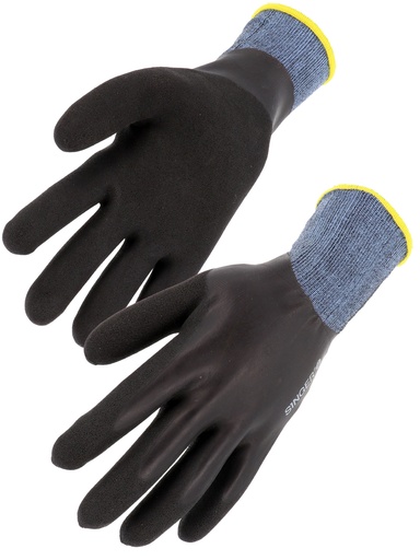 [SINLAT15710] Gant polyamide enduit latex double couche. Couche lisse + couche sablée. 10