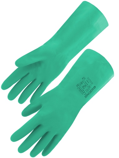 [SINNIT153810] Gant nitrile sans support. Long 330 mm.Epaisseur 0.38 mm. Type A: AJKLMNOPT 10