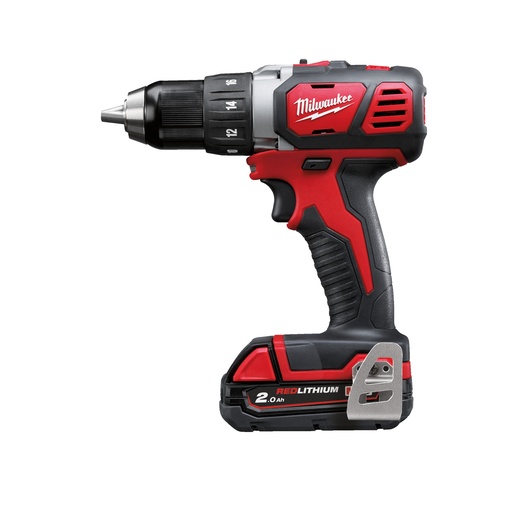 [MIL4933446195] M18 BDD-202X - Perceuse visseuse compacte 18V, 2,0Ah, 50 Nm - HD Box, 2 batteries 18 V - 2,0 Ah Red Li-Ion, chargeur M12-18C