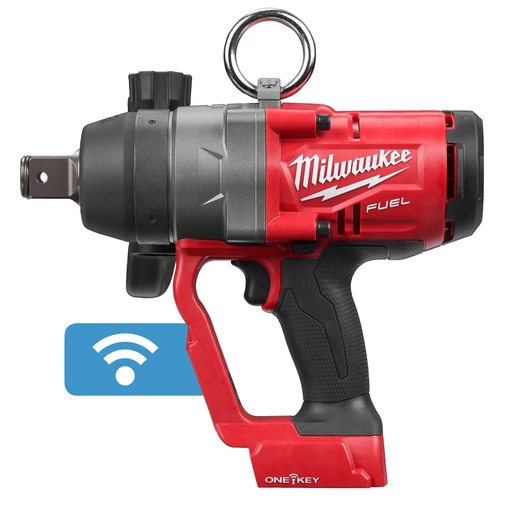 [MIL4933459732] M18 ONEFHIWF1-0X - Boulonneuse à chocs FUEL Carré 1'',18V, Bluetooth, 2033Nm / 2400Nm, 18V sans batterie, fixation bague de serrage - HD Box, sans batterie, ni chargeur