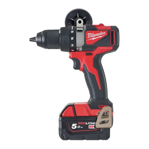 [MIL4933464515] M18 BLDD2-502X - Perceuse visseuse BRUSHLESS,18V, 5,0Ah, 82 Nm - HD Box, 2 batteries 18V 5,0Ah Red Li-Ion, chargeur M12-18C