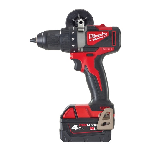 [MIL4933464559] M18 BLDD2-402X - Perceuse visseuse BRUSHLESS,18V, 4,0Ah, 82 Nm - HD Box,, 2 batteries 18V 4,0Ah Red Li-Ion, chargeur M12-18C
