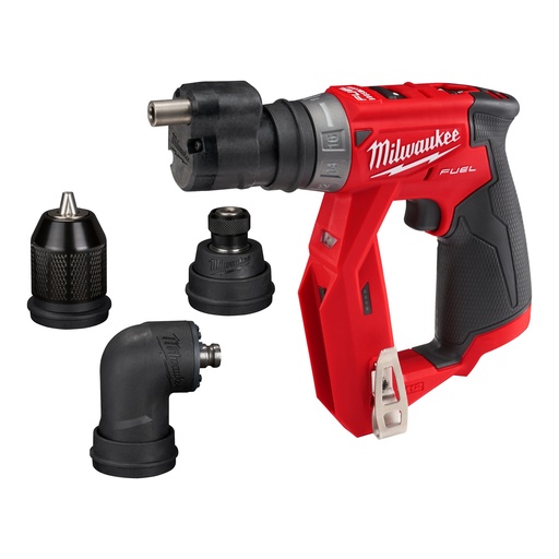 [MIL4933471332] M12 FDDXKIT-0X - Perceuse-Visseuse FUEL à mandrin amovible - HD Box , 1 mandrin 13mm, 1 renvoi d'angle, 1 mandrin déporté, 1 mandrin Hex 1/4, sans batterie ni chargeur