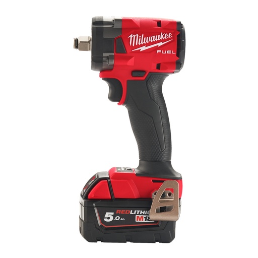 [MIL4933478444] M18 FIW2F12-502x - Boulonneuse à chocs compacte FUEL ,carré 1/2'', Fixation o'ring, 18V, 2 batteries M18 B5 avec un chargeur M12-18FC, 4 vitesses, 339 nm - HD Box avec 2 batteries M18 5Ah et chargeur M12-18FC