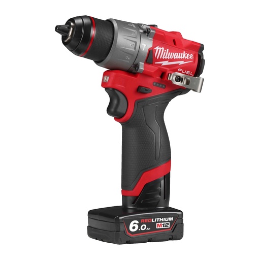 [MIL4933479870] M12 FPD2-602X - Perceuse à Percussion FUEL 13mm, 12V, 6Ah, 45 Nm - HD Box 2 batteries 12V 6Ah Red Li-Ion, chargeur C12C