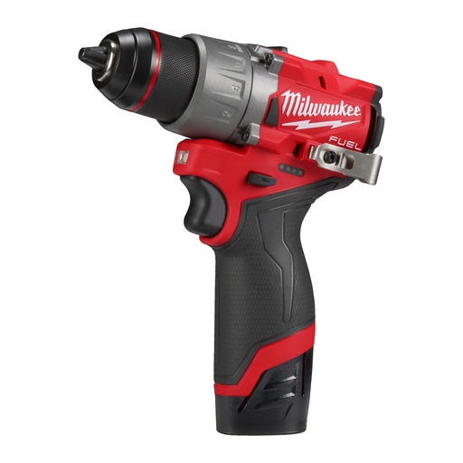 [MIL4933479873] M12 FDD2-202X - Perceuse-Visseuse FUEL 13mm, 12V, 2Ah, 45 Nm - HD Box, 2 batteries 12V 2Ah Red Li-Ion, 2 vitesses, mandrin 13mm, chargeur C12C