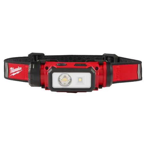 [MIL4933479963] Lampe frontale avec tête amovible, compatible casque 4V, 3Ah, 600 Lumens  - Carton, 1 batterie Red Li-Ion 4V 3.0Ah, un câble USB - L4 HL2-301